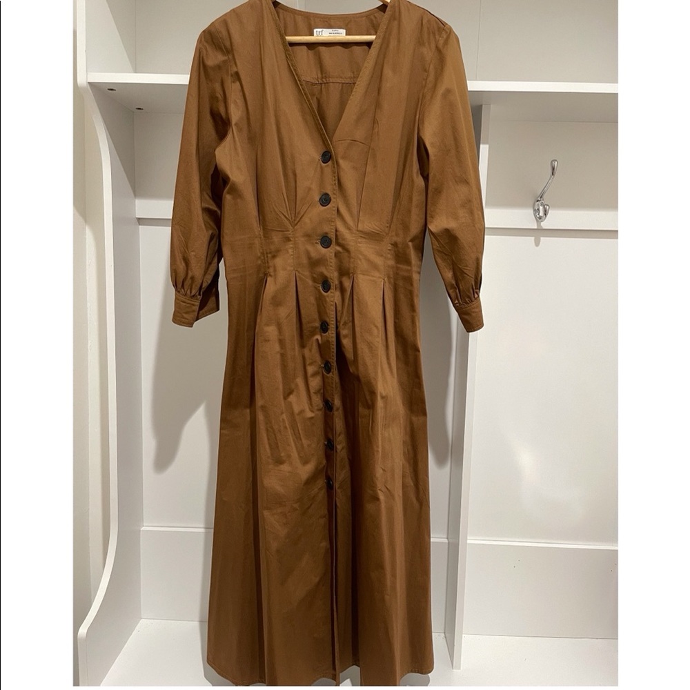 Zara Poplin Midi Dress